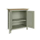 Taberno Oak 2 Door Compact Sideboard Sage Green