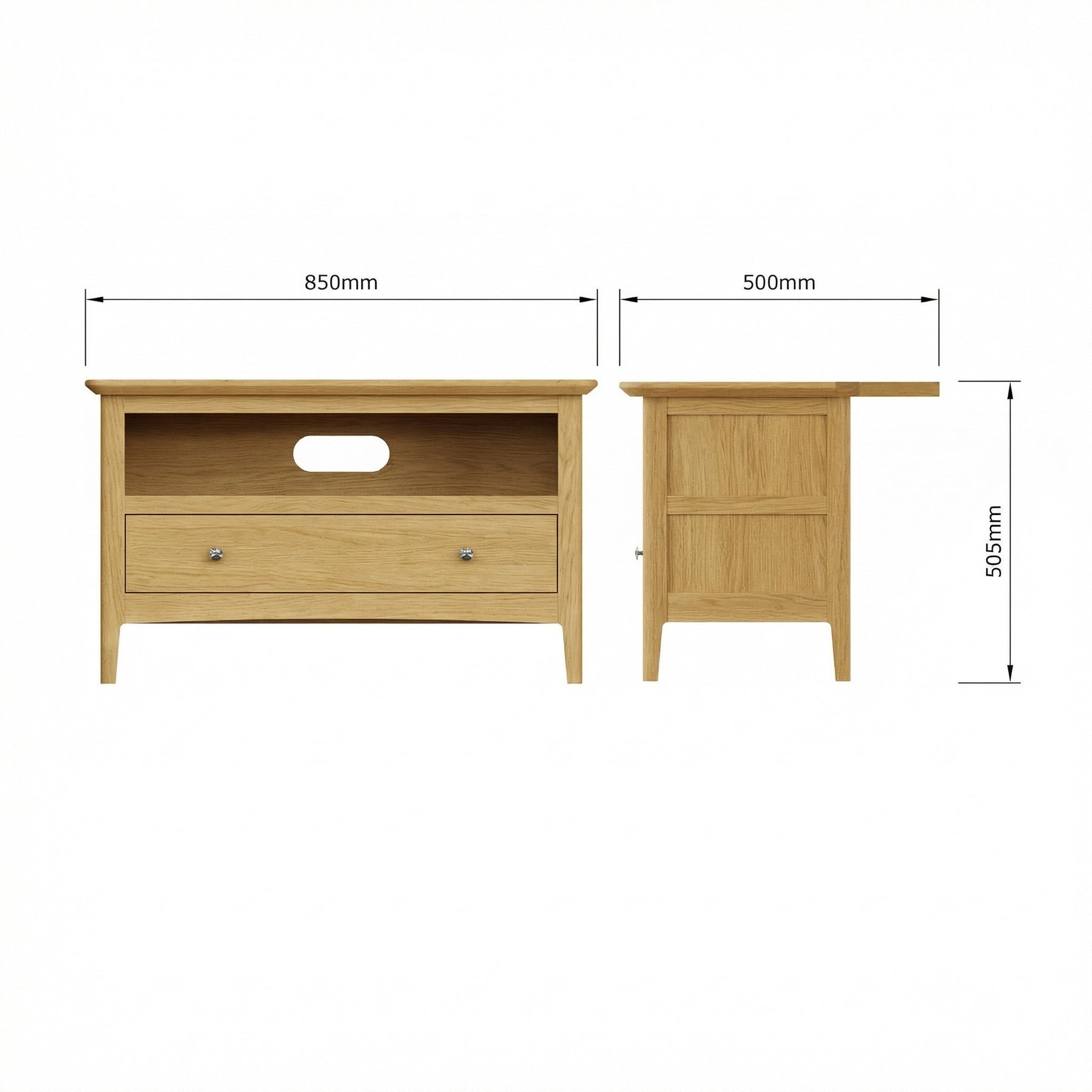 Taberno Oak 1 Drawer Assembled Corner TV Unit