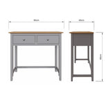 Taberno 2 Drawer Dressing Table Dove Grey