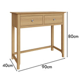 Taberno 2 Drawer Dressing Table Natural Oak