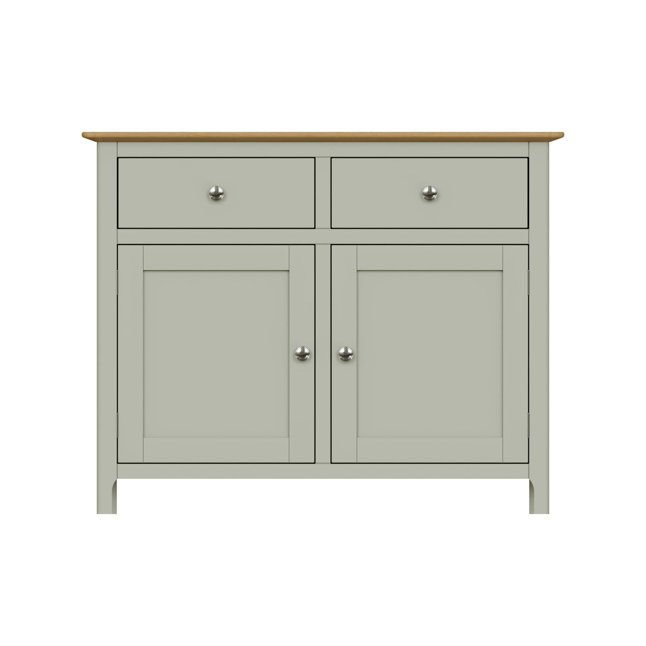 Taberno Oak 2 Door 2 Drawer Sideboard Sage Green