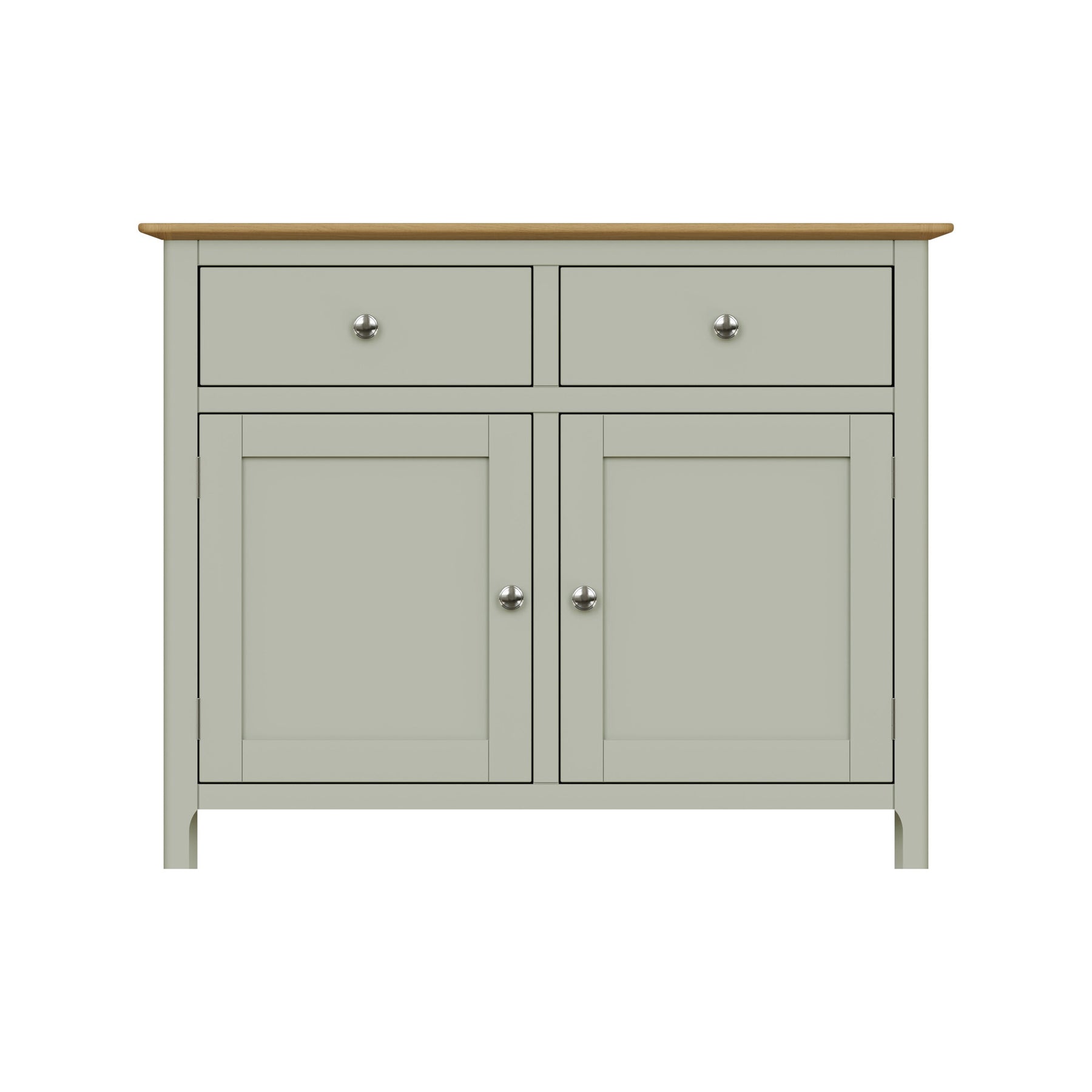 Taberno Oak 2 Door 2 Drawer Sideboard Sage Green