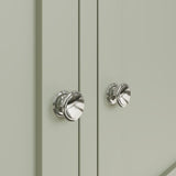 Taberno Oak 2 Door 2 Drawer Sideboard Sage Green