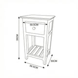 Taberno Oak Assembled 1 Drawer Slim Bedside