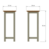 Taberno Oak End Side Table Sage Green