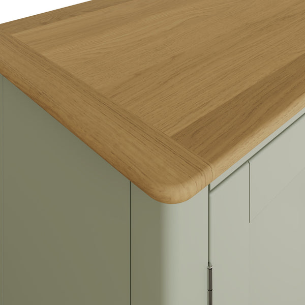 Taberno Oak 2 Door TV Unit Sage Green