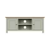 Taberno Oak 2 Door TV Unit Sage Green