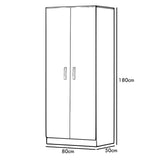 FWStyle Tunis 2 Door Wardrobe Matt White