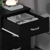 FWStyle Tunis 3 Drawer Bedside Chest Matt Black