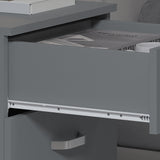 FWStyle Tunis 3 Drawer Bedside Chest Matt Grey