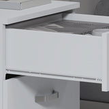 FWStyle Tunis 3 Drawer Bedside Chest Matt White