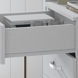 FWStyle Tunis 5 Drawer Tallboy Slim Chest Of Drawers - Matt White