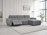 Turin Electric Recliner Sofa Charcoal Right Hand