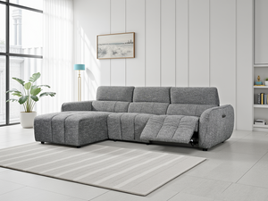 Turin Electric Recliner Sofa Charcoal Left Hand