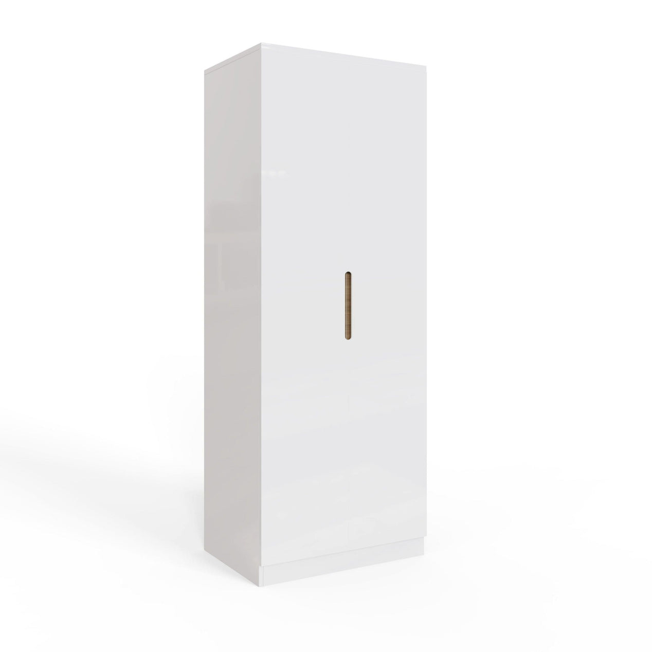 FWStyle Veloce 2 Door Double Wardrobe - White Gloss, Quick Click Assembly