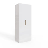 FWStyle Veloce 2 Door Double Wardrobe - White Gloss, Quick Click Assembly