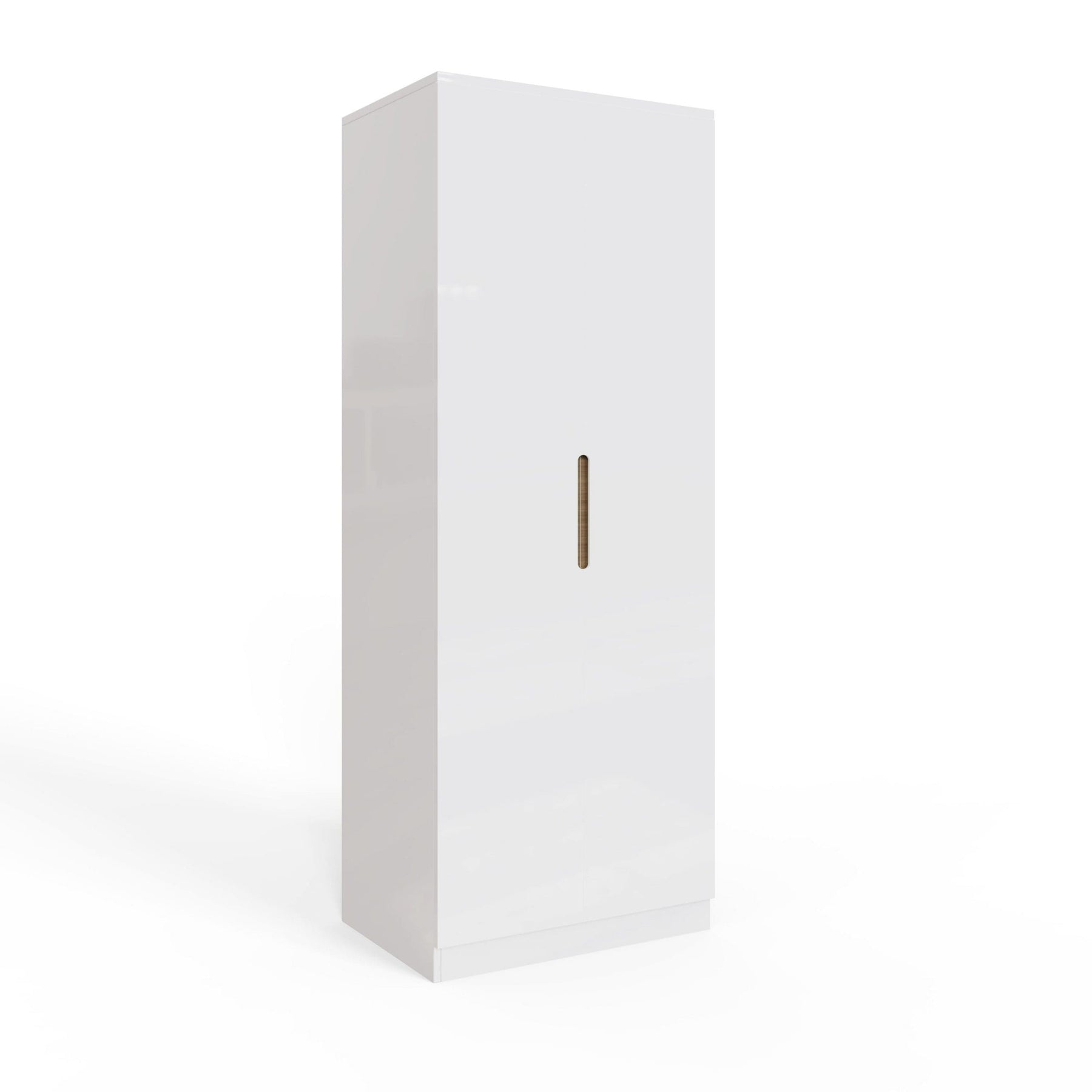 FWStyle Veloce 2 Door Double Wardrobe - White Gloss, Quick Click Assembly