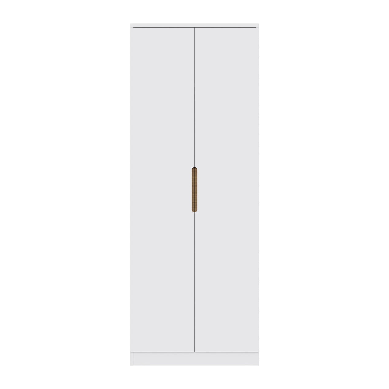 FWStyle Veloce 2 Door Double Wardrobe - White Gloss, Quick Click Assembly
