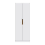 FWStyle Veloce 2 Door Double Wardrobe - White Gloss, Quick Click Assembly