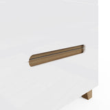 FWStyle Veloce 2 Drawer Bedside Cabinet - White Gloss, Quick Click Assembly