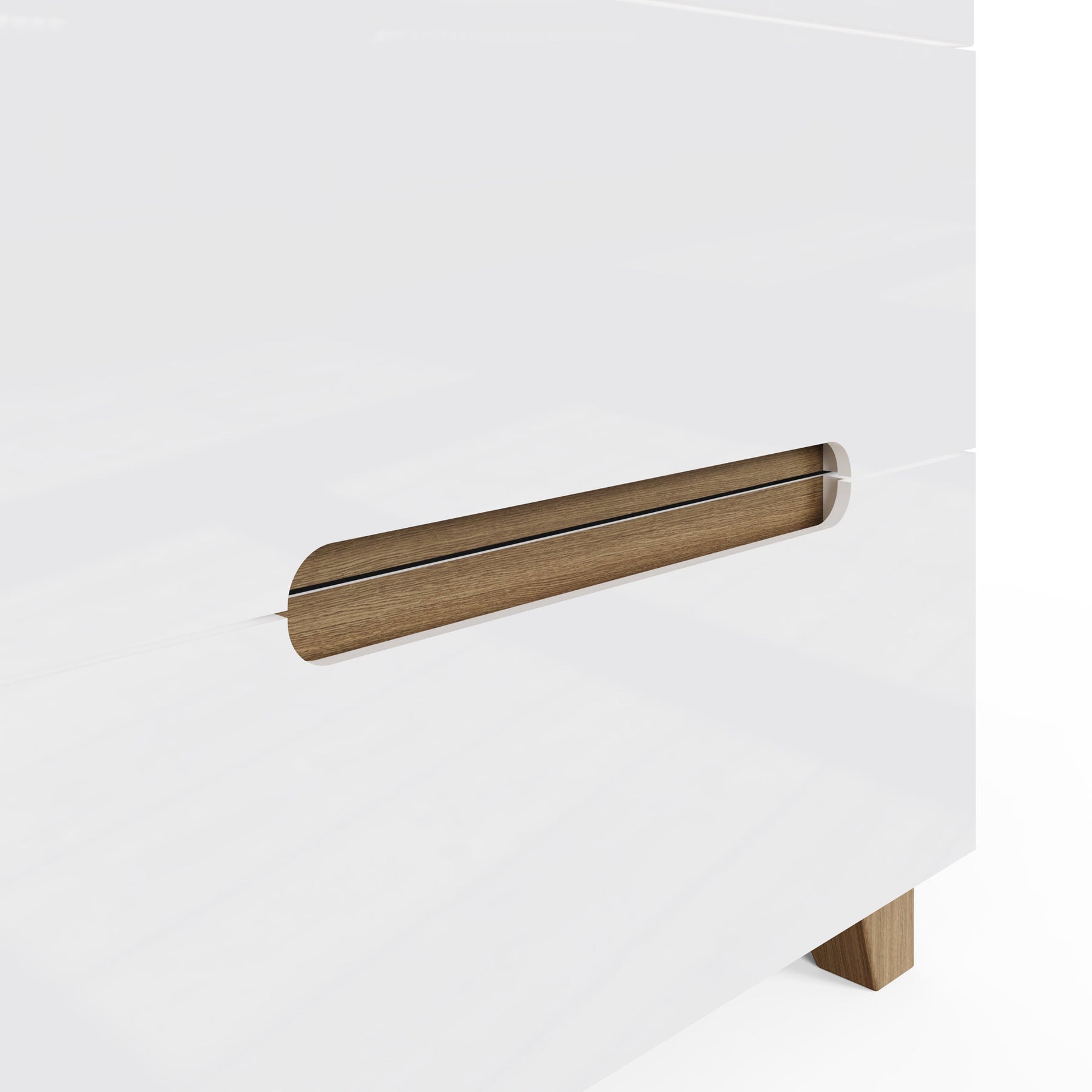FWStyle Veloce 2 Drawer Bedside Cabinet - White Gloss, Quick Click Assembly