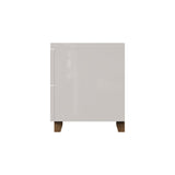 FWStyle Veloce 2 Drawer Bedside Cabinet - White Gloss, Quick Click Assembly