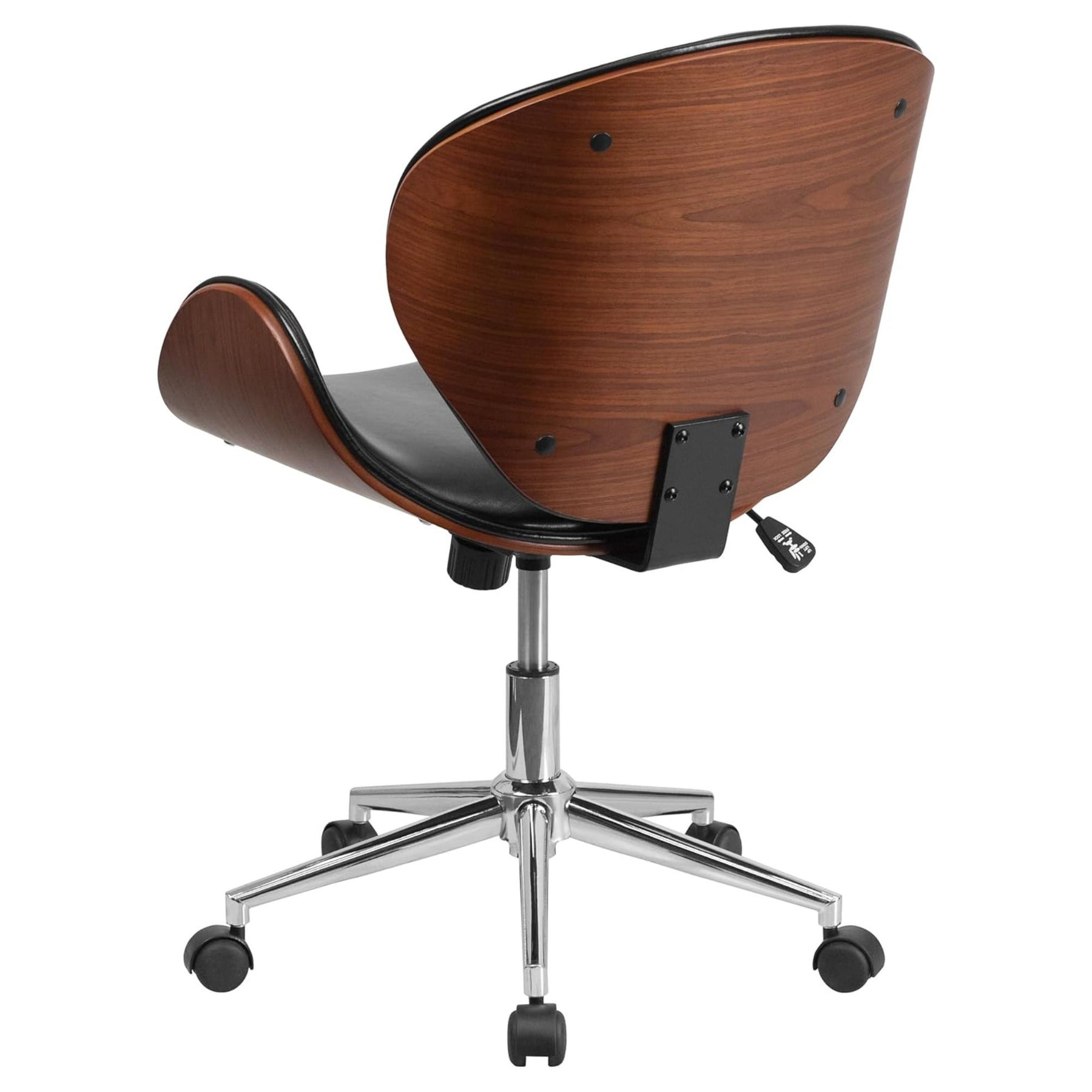 Black and Walnut Designer Office Chair