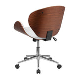 White and Walnut Designer Office Chair