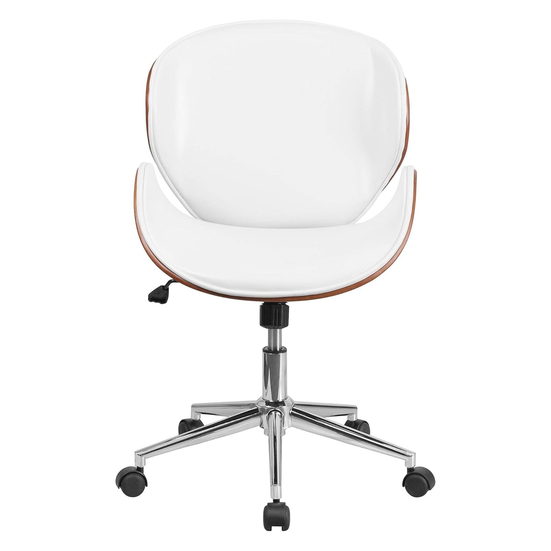 White and Walnut Designer Office Chair