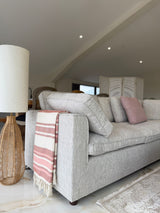 Santorini Sofa Grey Large Corner with Footstool