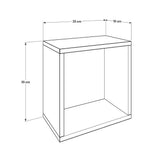 Adore Cube Wall Mounted Shelf Bedside Table - Pear Green