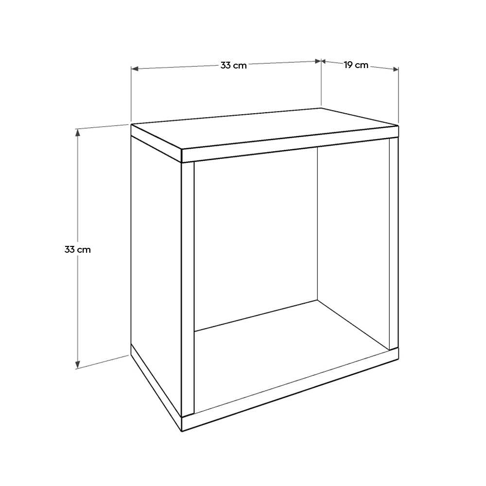Adore Cube Wall Mounted Shelf Bedside Table - Pear Green