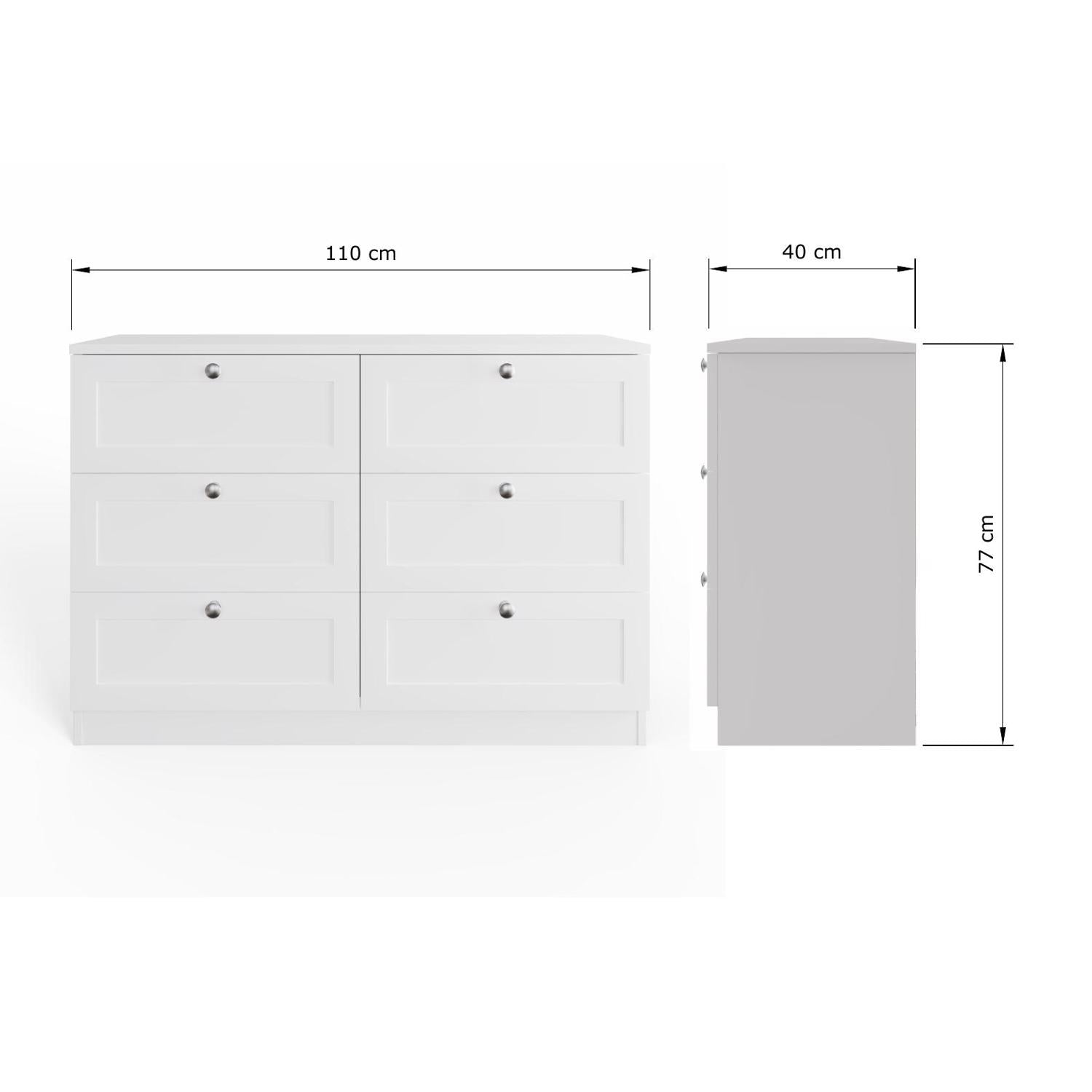 Artus 3 piece Bedroom Furniture Set - Matt White
