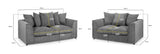 Harley Jumbo Sofa Grey 3+2 Set