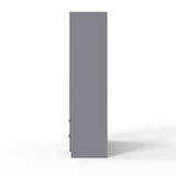 FWStyle Lania Ripple Ridged 2 Door 2 Drawer Combination Wardrobe Matt Grey