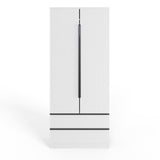 FWStyle Lania Ripple Ridged 2 Door 2 Drawer Combination Wardrobe Matt White
