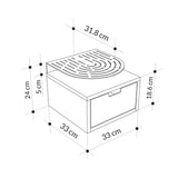 Modern Oslo Nightstand  Bedside Table with Drawer White