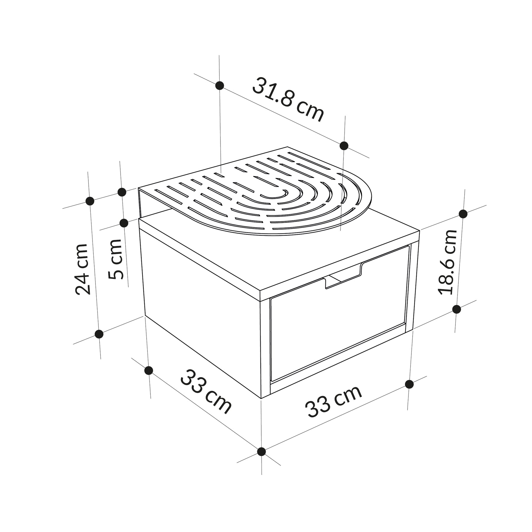 Modern Oslo Nightstand  Bedside Table with Drawer White