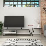 Pal Modern TV Unit Multimedia Centre Stand With Storage White 163cm