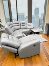 Oxford Electric Reclining Corner Sofa Grey