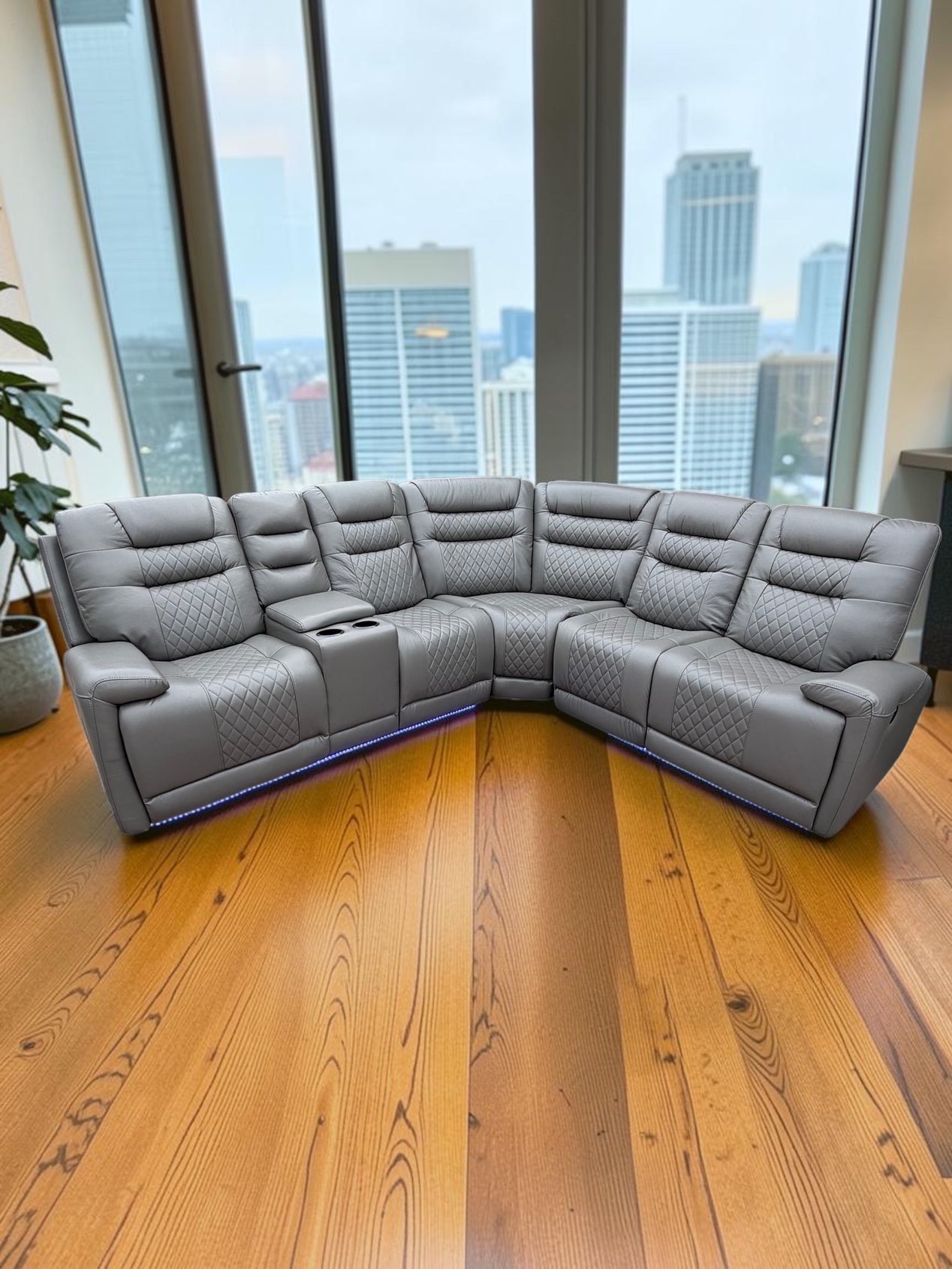Oxford Electric Reclining Corner Sofa Grey