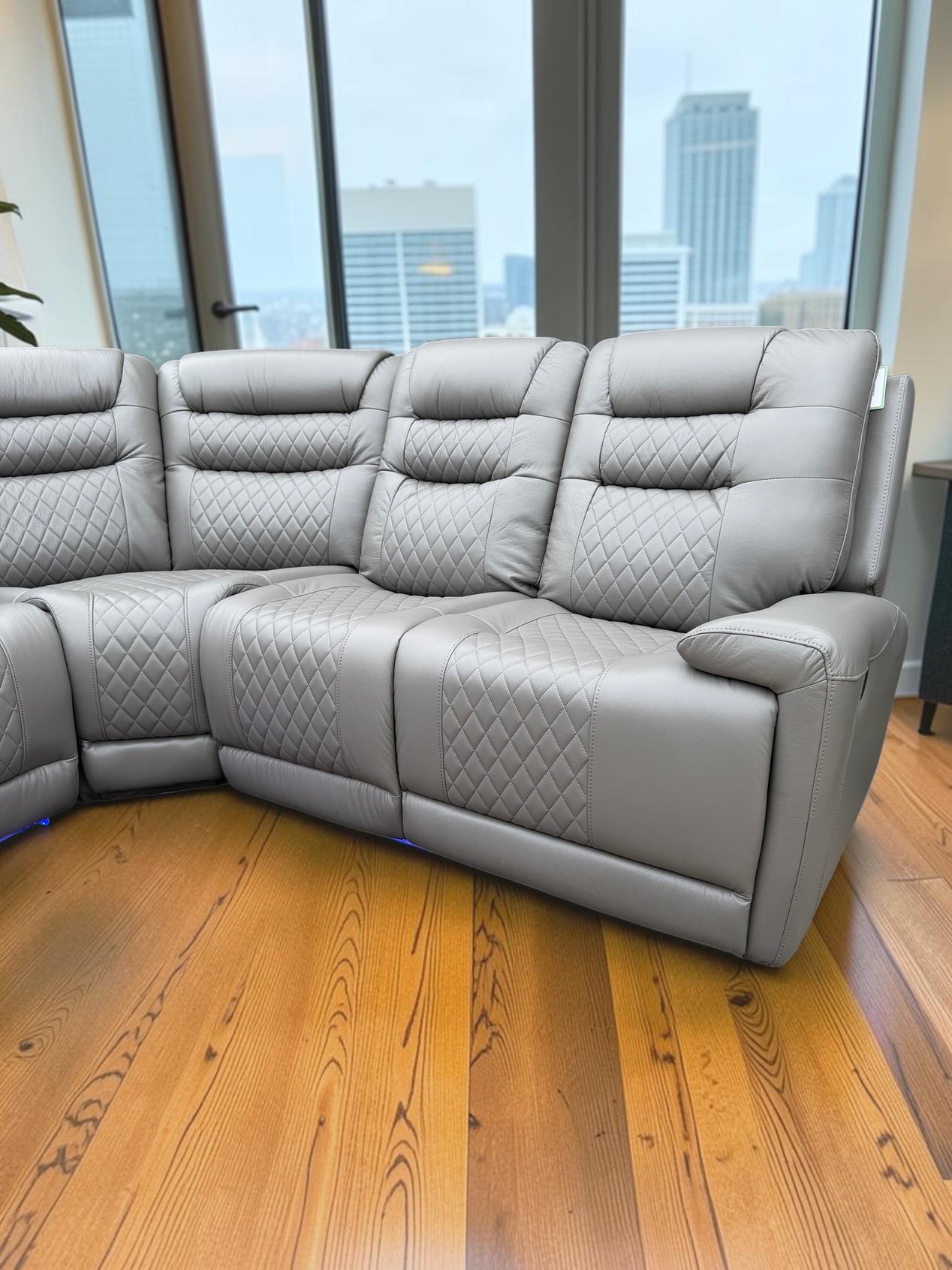 Oxford Electric Reclining Corner Sofa Grey