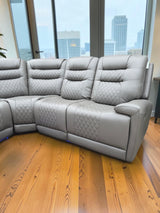 Oxford Electric Reclining Corner Sofa Grey