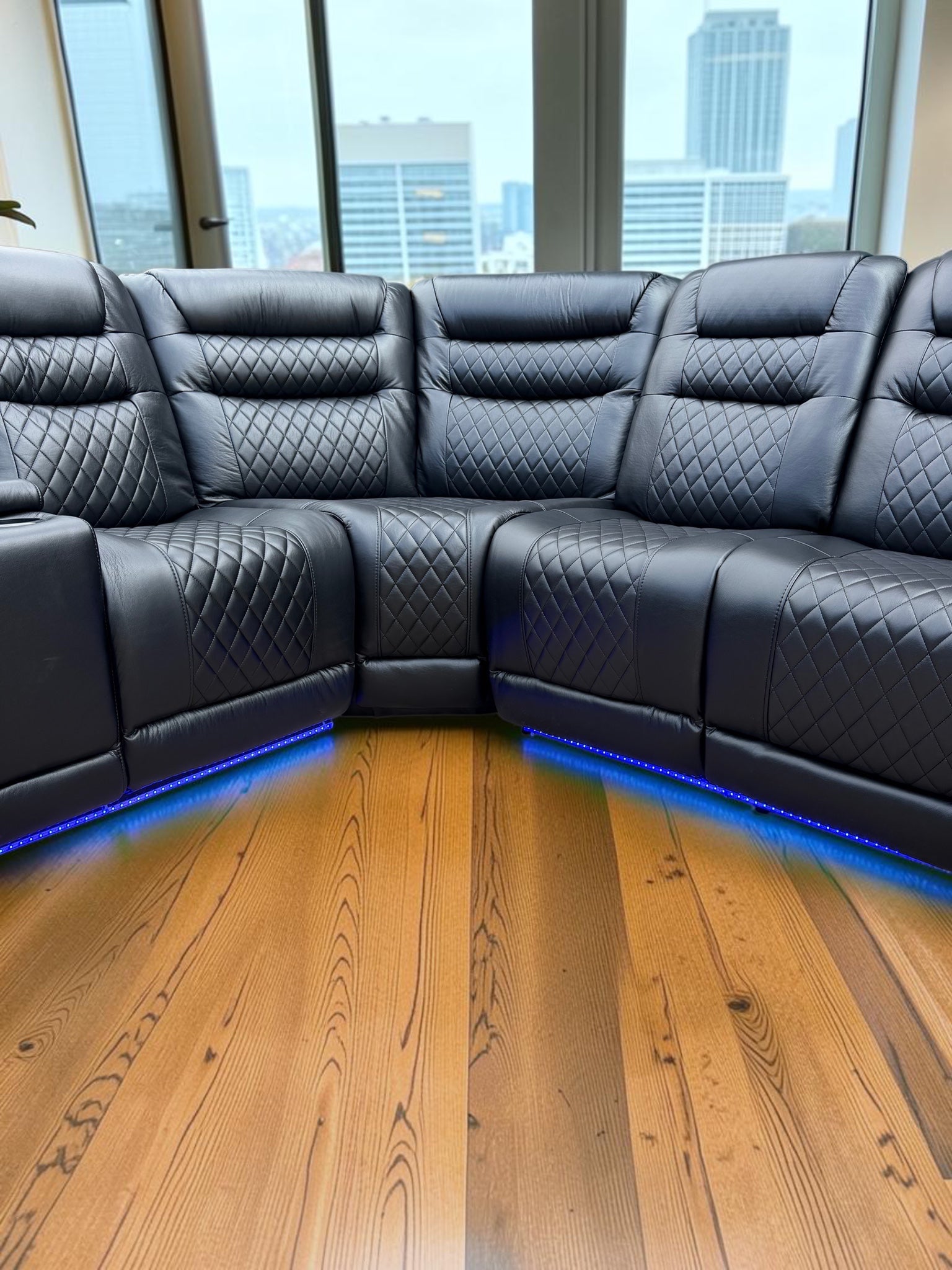 Oxford Electric Reclining Corner Sofa Black