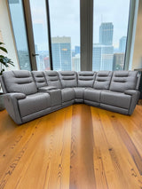 Oxford Electric Reclining Corner Sofa Grey