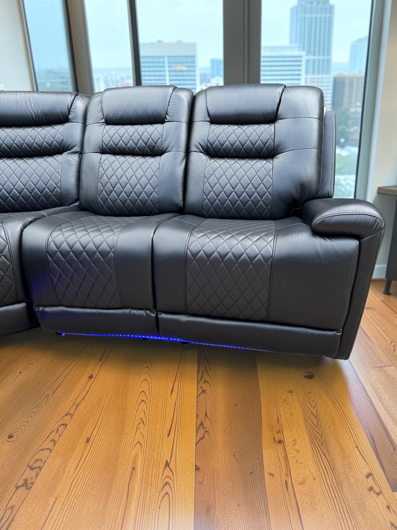 Oxford Electric Reclining Corner Sofa Black