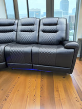 Oxford Electric Reclining Corner Sofa Black