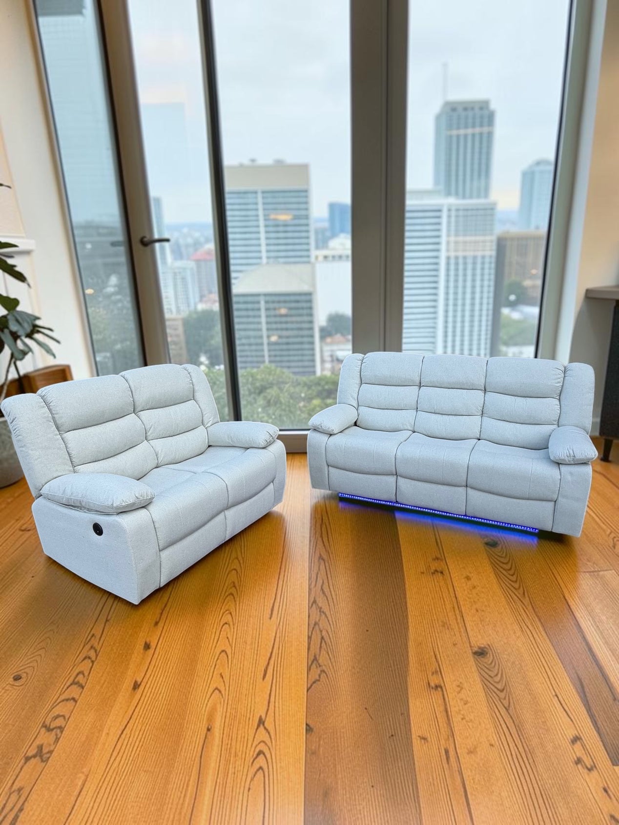 Surrey 3 Seater & 2 Seater Electric Reclining Sofa Cream