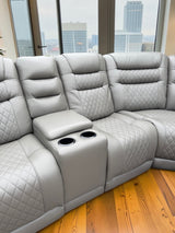 Oxford Electric Reclining Corner Sofa Grey