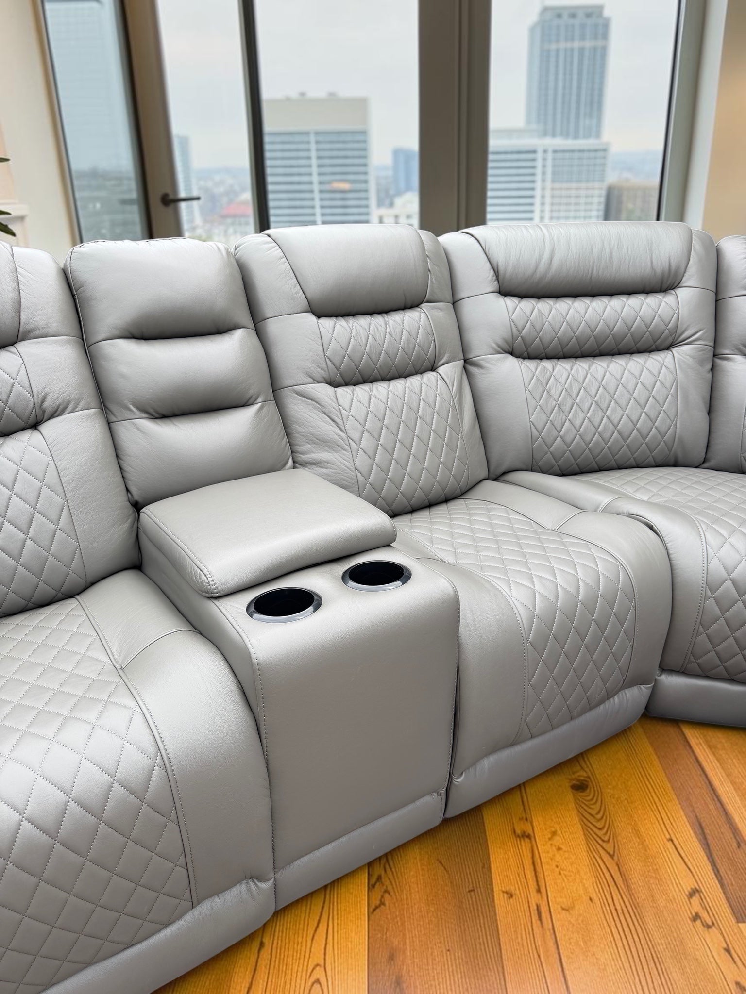 Oxford Electric Reclining Corner Sofa Grey